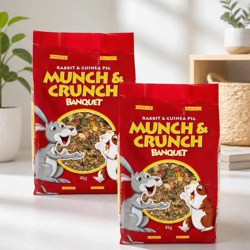 Rabbit Guinea Pig Grain Seed Mix Munch Crunch 4kg Pet Food