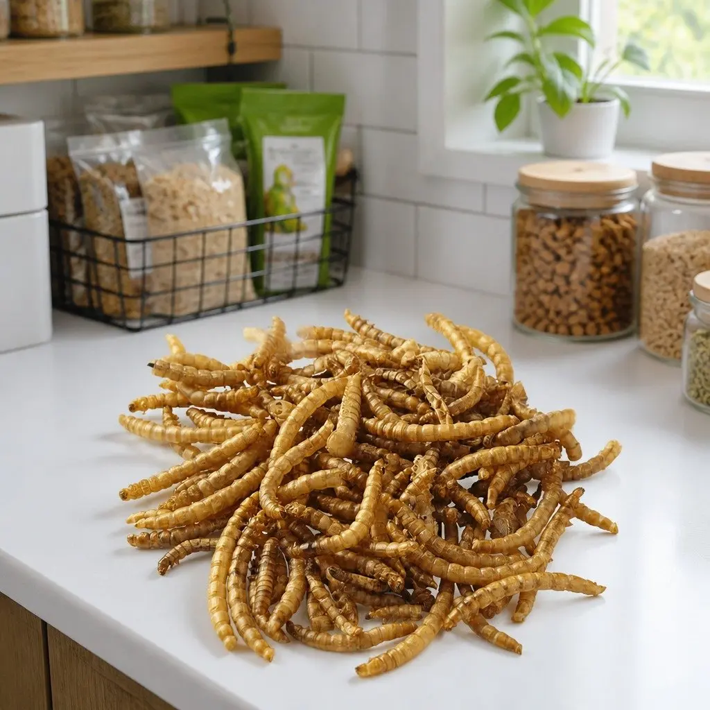 Dried Mealworm Treat 40g x10 Poultry Wild Birds Reptiles Fish Protein Supplement