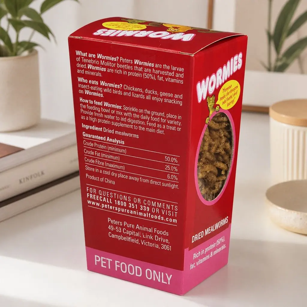 Dried Mealworm Treat 40g x5 Poultry Wild Birds Reptiles Fish Protein Supplement