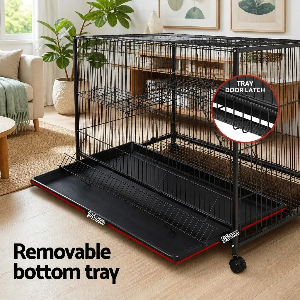 Rabbit Cage Hutch 142cm Height Multi-Level Guinea Pig Ferret Small Animal