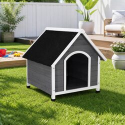 Concise Wooden Dog Kennel - Durable & Weatherproof