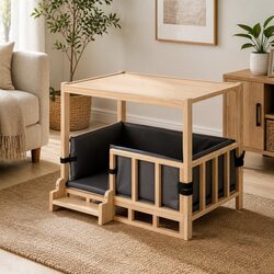 Compact Dog Kennel Crate with Tabletop Design