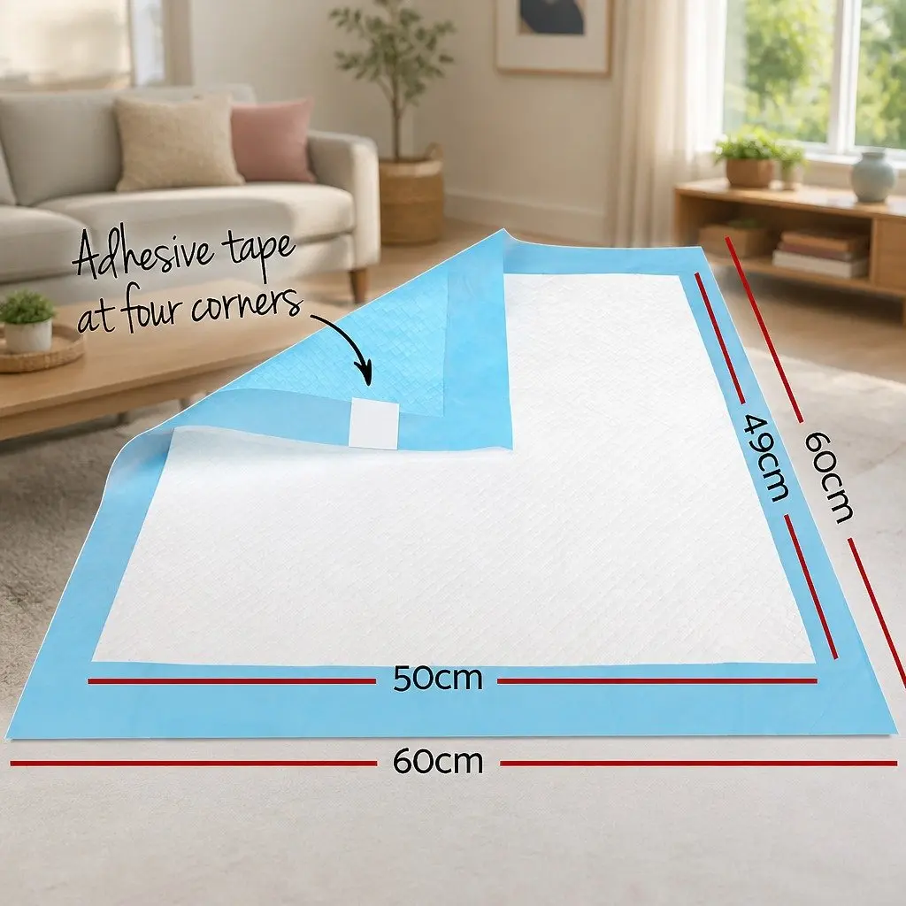 Pet Training Pads Blue 60x60cm Super Absorbent Five Layer Protection