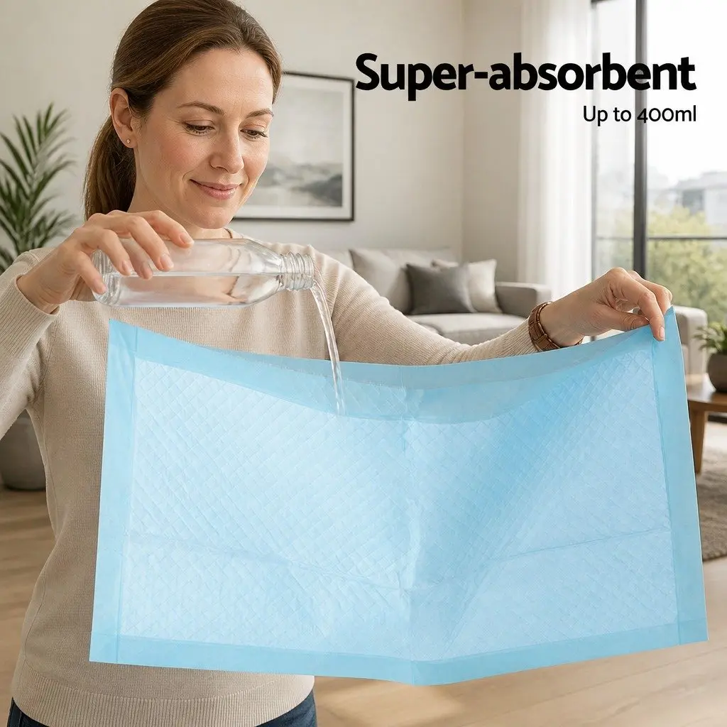 Pet Training Pads Blue 60x60cm Super Absorbent Five Layer Construction