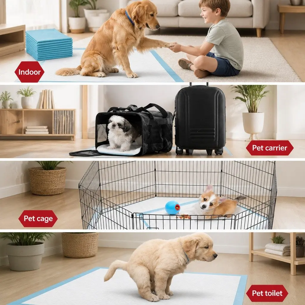 Pet Training Pads Blue 60x60cm Super Absorbent Five Layer Construction