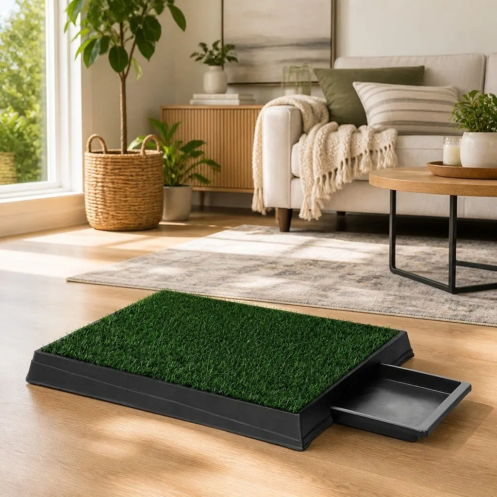 Dog Training Pad Toilet Potty Portable Tray Large Grass Mat Indoor Outdoor Puppy