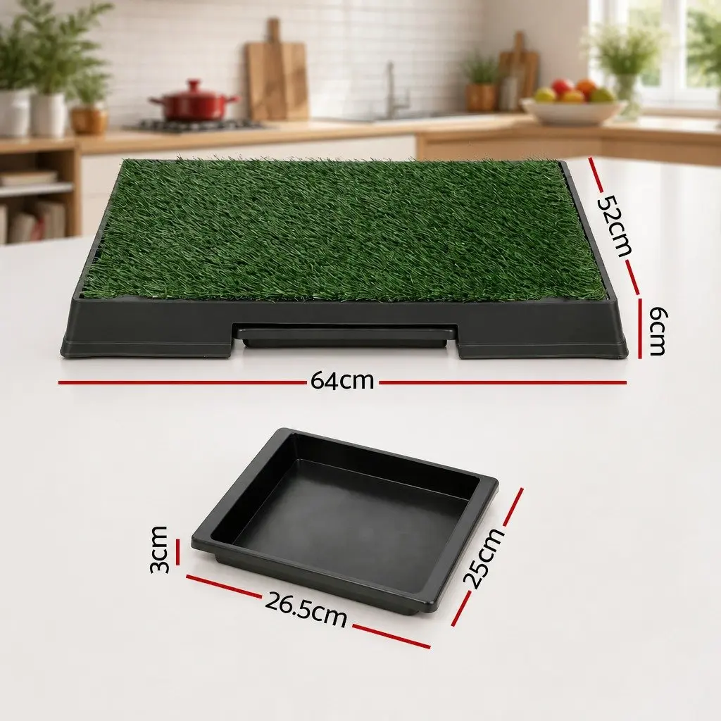 Dog Training Pad with Synthetic Grass Mat 2pk