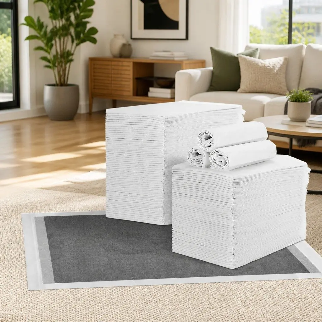 Pet Training Pads Grey 60x60cm Absorbent Six Layers 400pcs