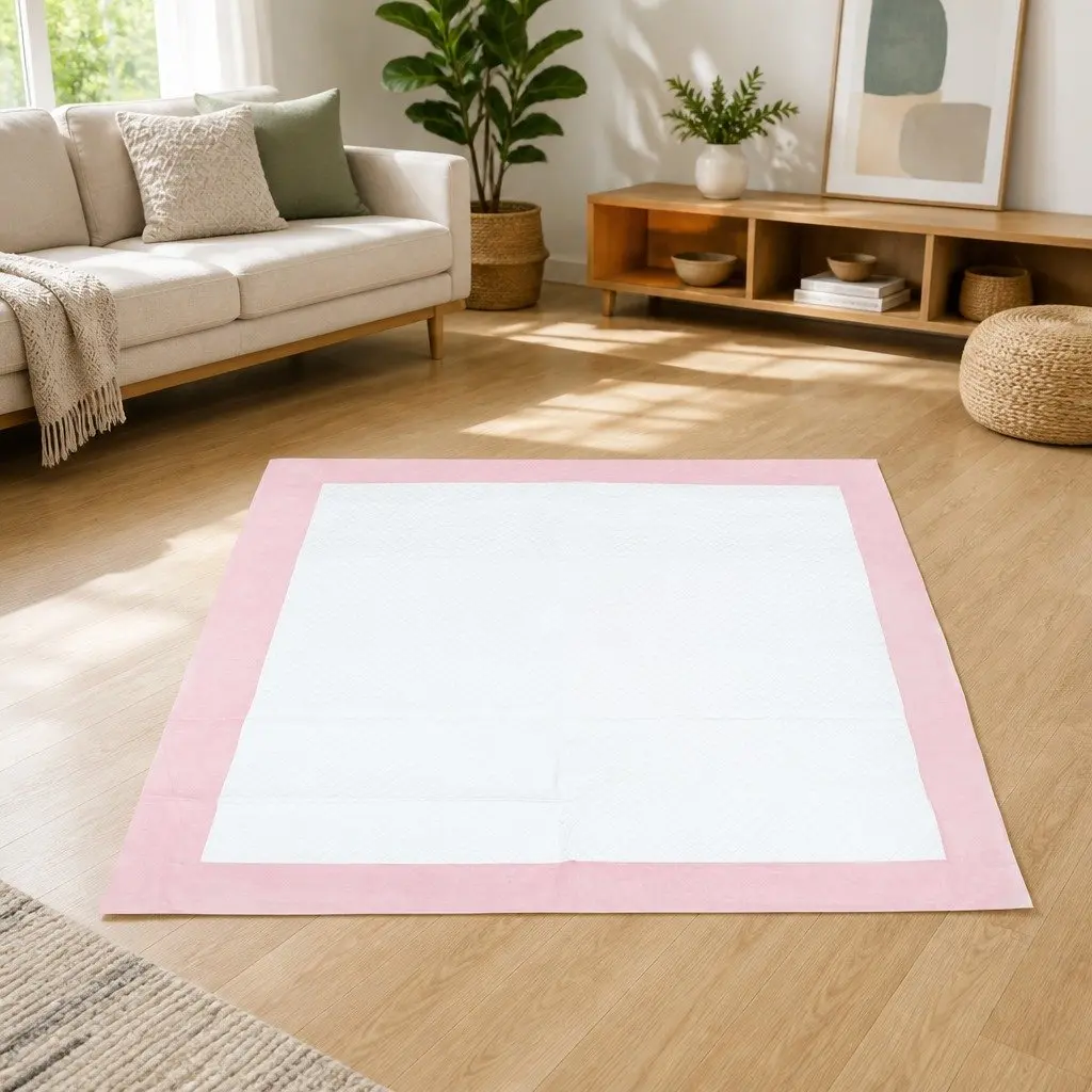 Pet Training Pads Pink 60x60cm Super Absorbent Five-layer Protection