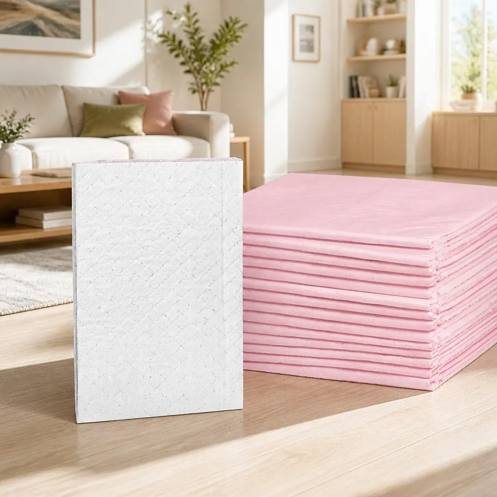 Pet Training Pads Pink 60x60cm Super Absorbent Five-layer Protection