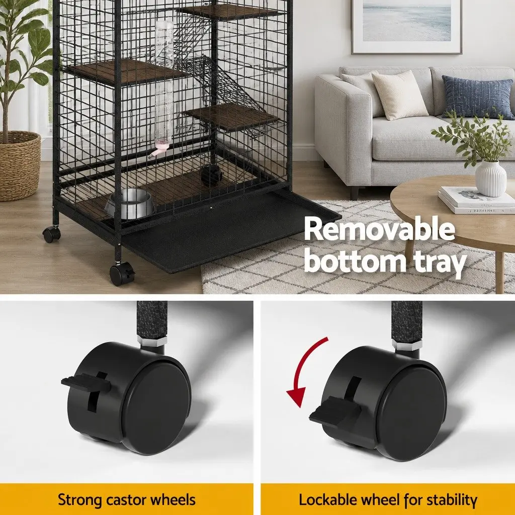 Small Animal Pet Cage Indoor Hutch Rabbit Guinea Pig Bird 110cm 4 Level