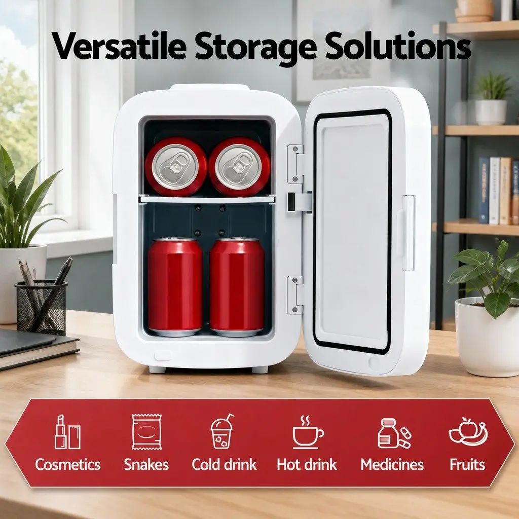Mini Fridge with Dual Functions