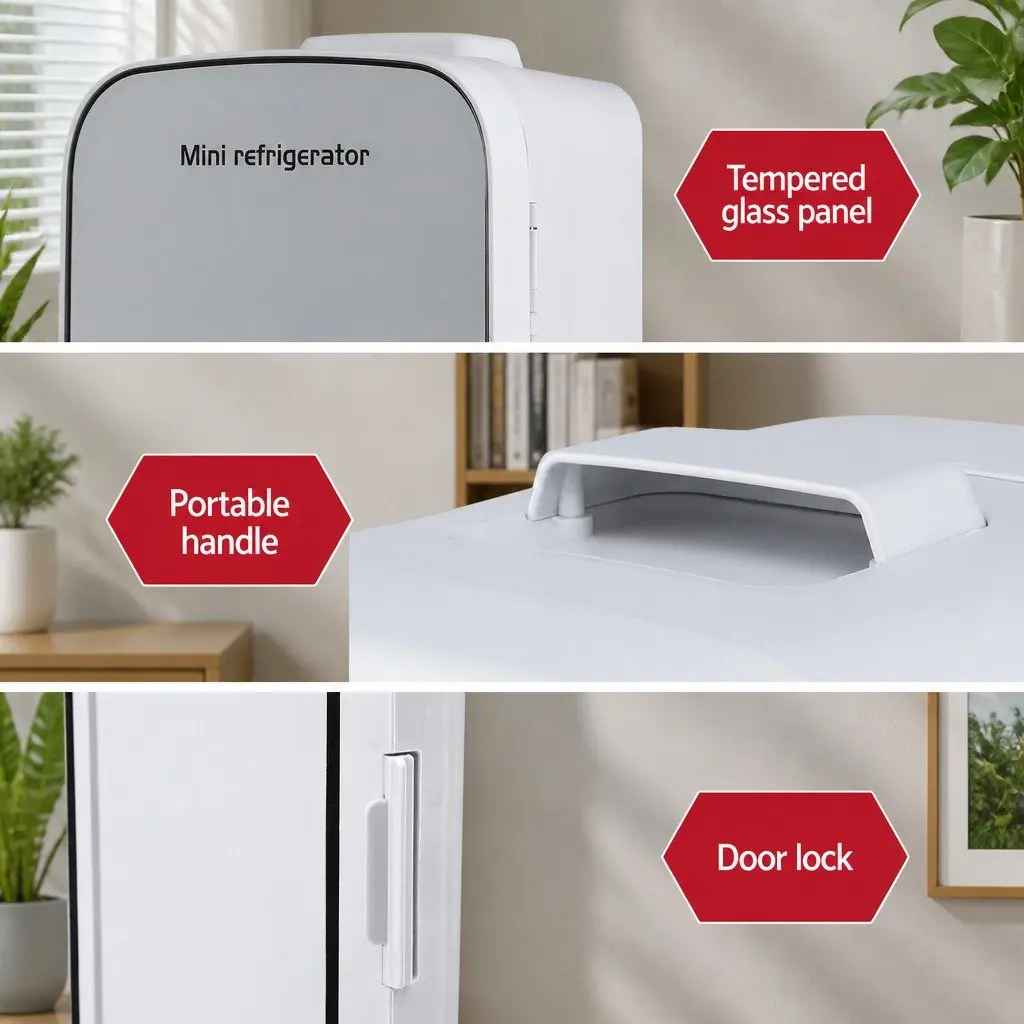 Mini Fridge with Dual Functions