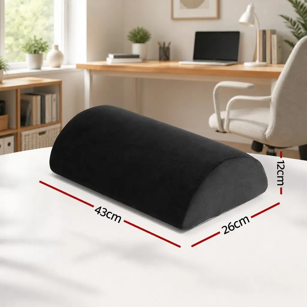 Memory Foam Footrest Cushion Pillow for Foot Support Relaxation Black