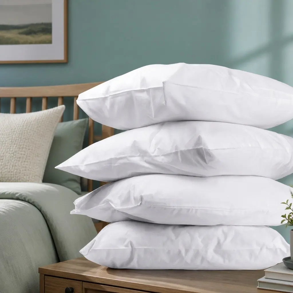 King Size Bed Pillows White 50x90cm Medium Firm 4 Pack