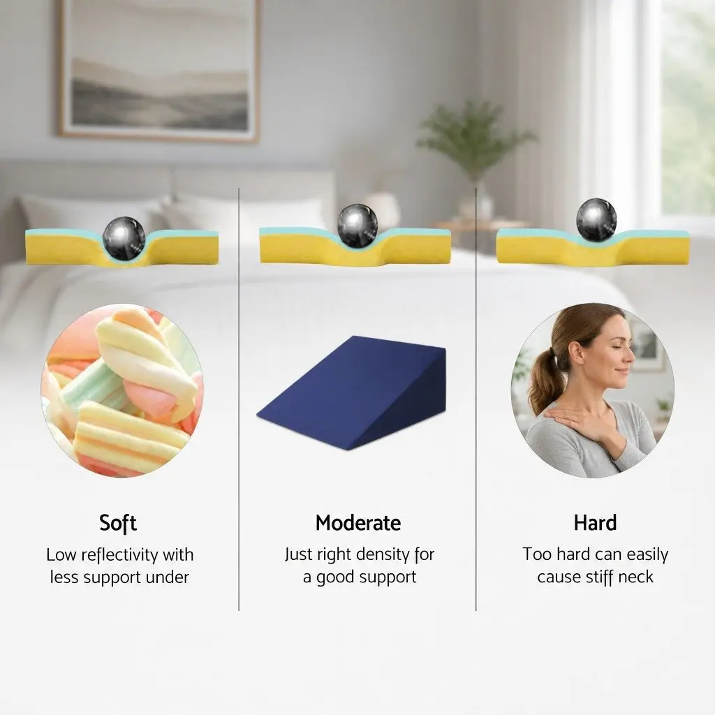 Bed Wedge Support Pillow Blue 62 x 64 x 30cm Cool Gel Memory Foam Removable Waterproof Cover