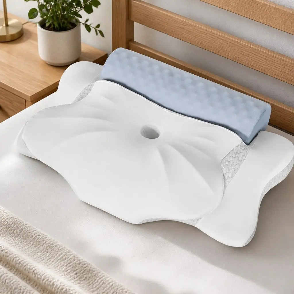 Cervical Memory Foam Neck Pillow Cooling Gel Support Contour Sleep Orthopedic