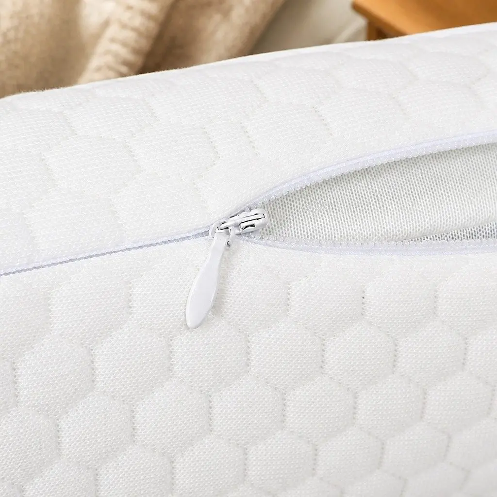 Memory Foam Orthopaedic Pillow White 60cm x 40cm Gel-Infused Neck Support for Side Back Sleepers