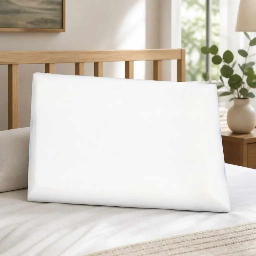 Memory Foam Pillow White 60cm Double Sided Neck Shoulder Support Ergonomic Cervical
