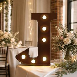 Concise LED Metal Letter Lights for Easy Setup