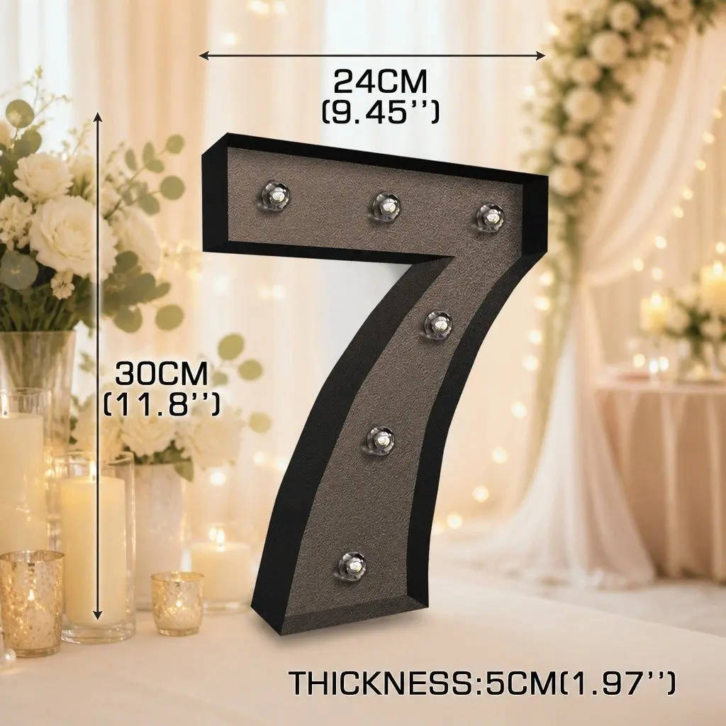 LED Letter Number Lights Metal Free Standing Home Decor