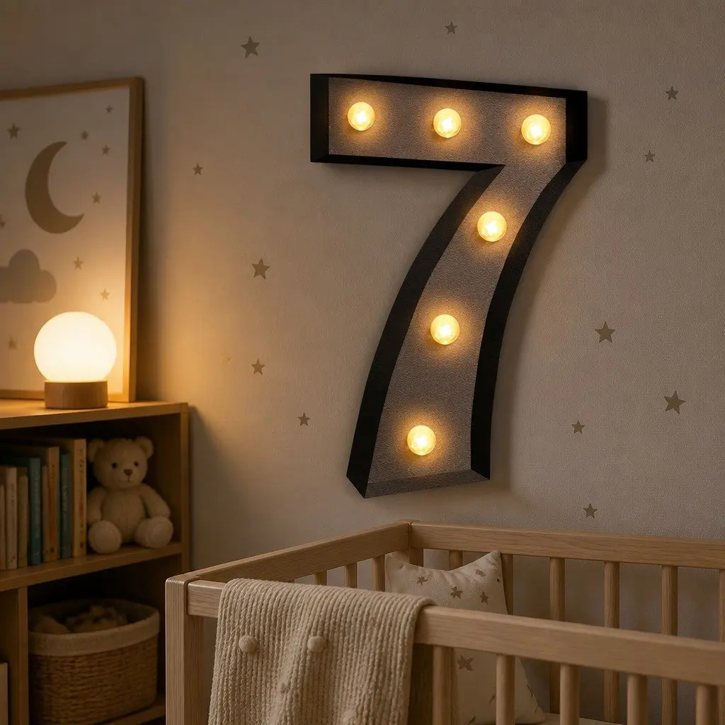 LED Letter Number Lights Metal Free Standing Home Decor