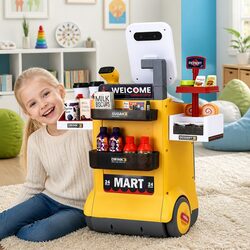 Compact and Fun Kids Supermarket Pretend Play Set