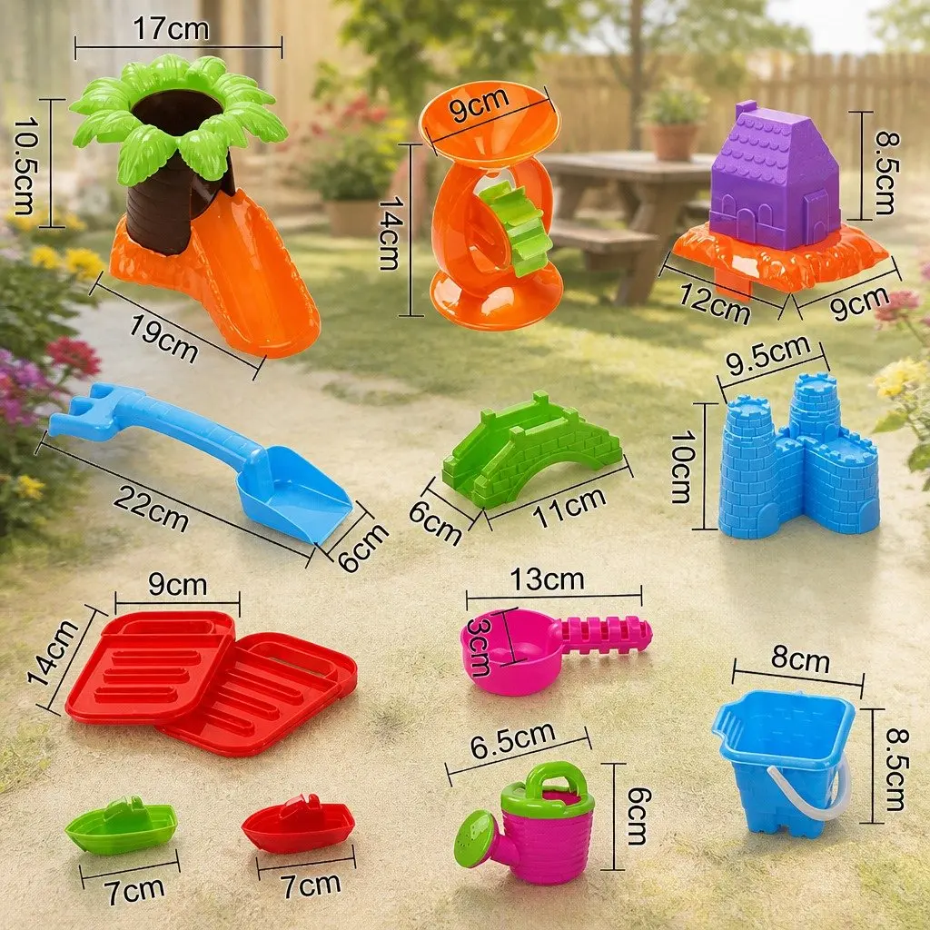 Kids Sand and Water Table Play Set Outdoor Pretend Play Sandbox Beach Toy Chair