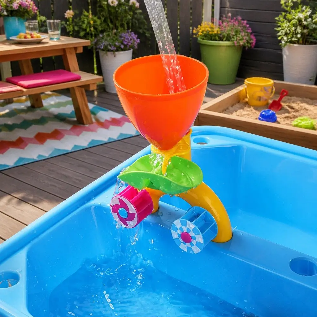 Sand and Water Table Multi-Coloured Outdoor Play Set with Accessories for Toddlers