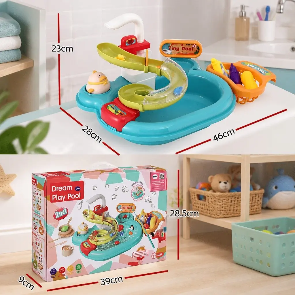 Pretend Play Kitchen Sink Multicolour Educational Role Play Toy for Kids