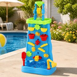 Kids Sand and Water Table with Waterfall and Accessories