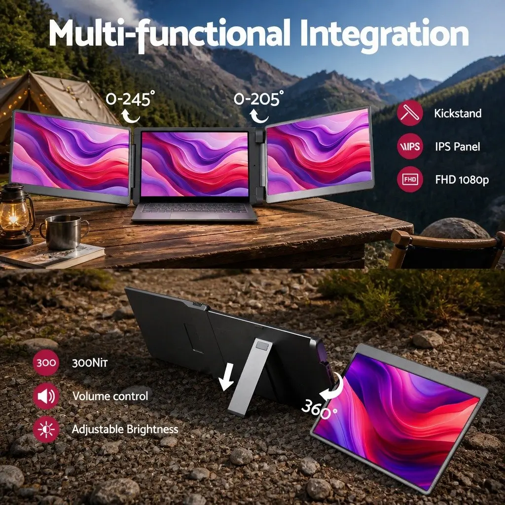 15.6 Inch Portable Dual-Screen Display
