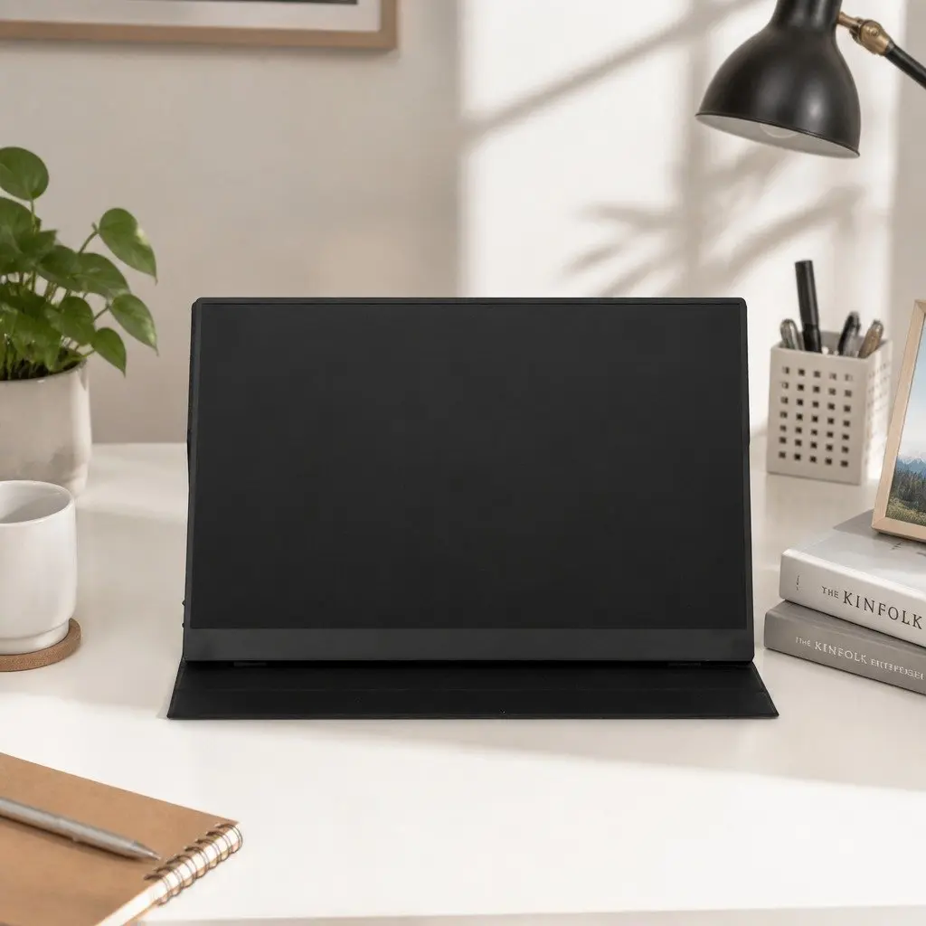 Portable Monitor Black 16 Inch USB C Dual Screen Travel Display