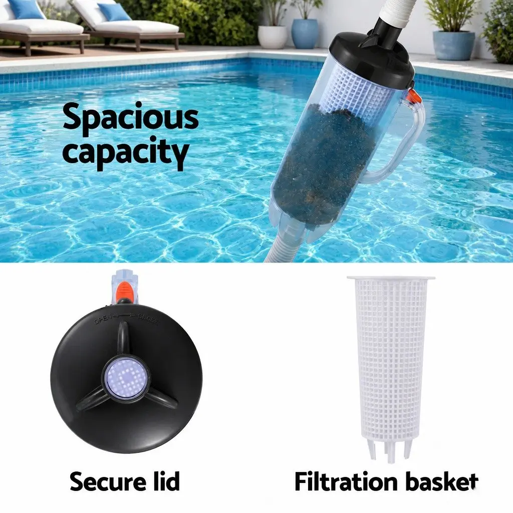 Pool Leaf Canister Cleaner Suction Catcher In-ground Swimming Pools Universal