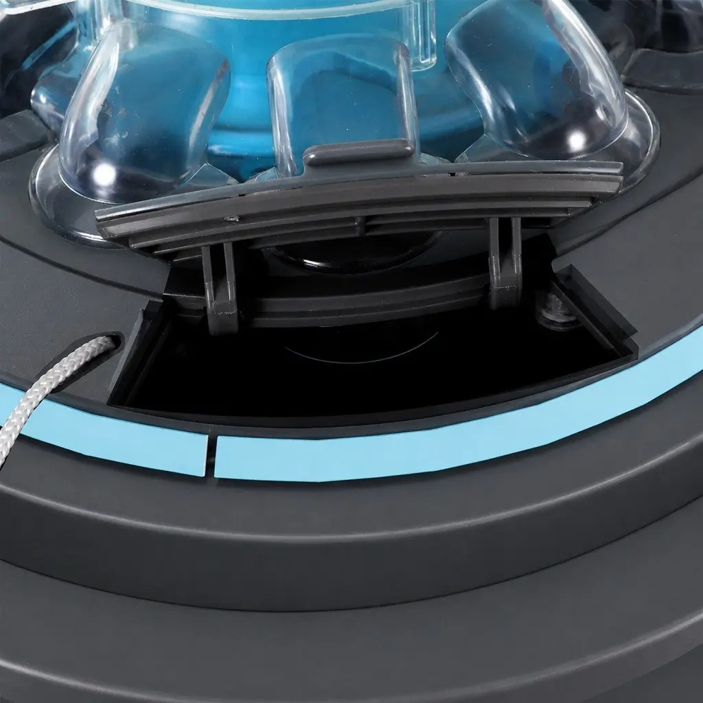 Robotic Pool Cleaner Grey Cordless Automatic Vacuum with Smart Cleaning Technology for Above Ground and Small In Ground Pools