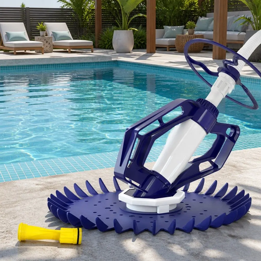 Automatic Pool Vacuum Cleaner Blue 10M Adjustable Suction Power