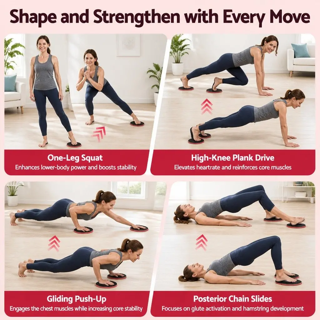 Pilates Ring Set Pink 15 Piece Home Workout Kit with Mini Yoga Ball Resistance Bands and Core Sliders