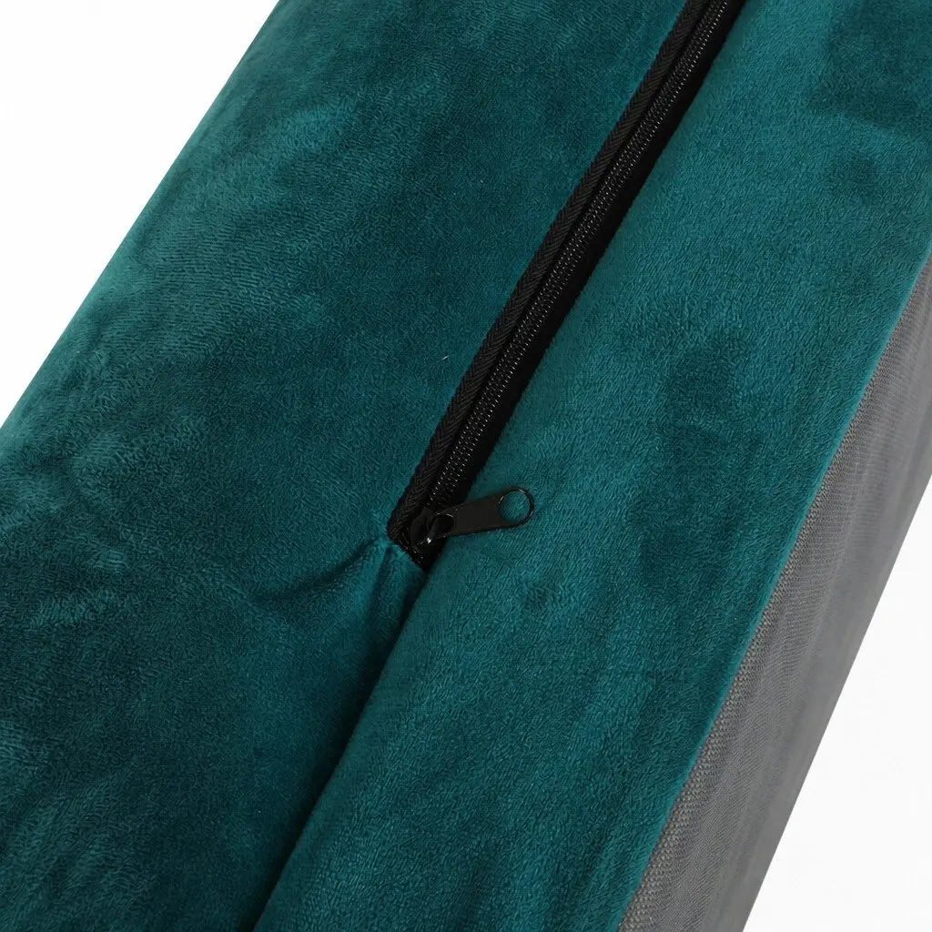 Pet Bed Sofa Blue Grey Medium Orthopaedic Memory Foam Washable