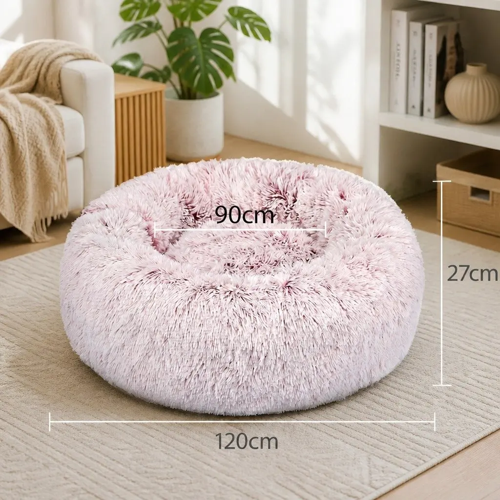 Dog Calming Bed Cover Pink XX-Large Removable Plush Soft Waterproof Non-Slip