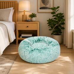 Concise XXL Teal Donut Pet Bed Cover for Your Dog