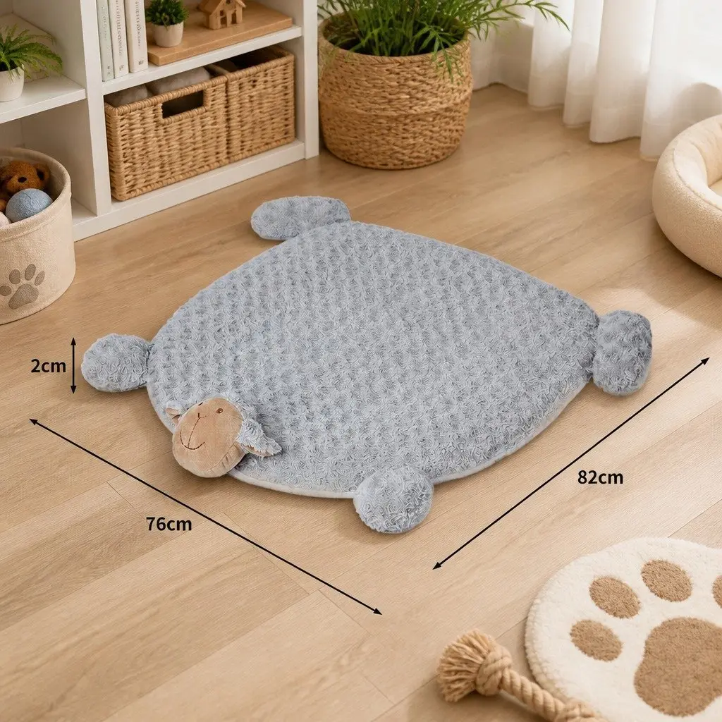 Pet Bed Cat Dog Calming Sleeping Cushion Soft Comfortable Medium Grey
