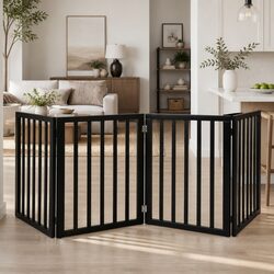 Compact 4-Panel Foldable Pet Gate for Pets
