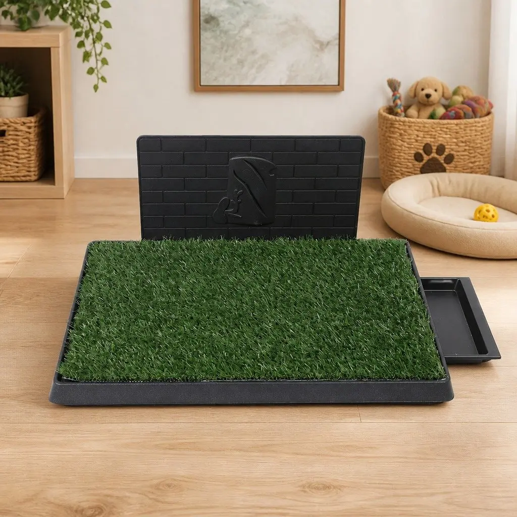 Indoor Dog Pet Grass Potty Training Toilet Large Artificial Turf Mat Tray