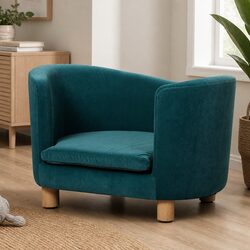 Pet Sofa Bed Dog Cat Lounge Elevated Couch Modern Design Blue Furniture