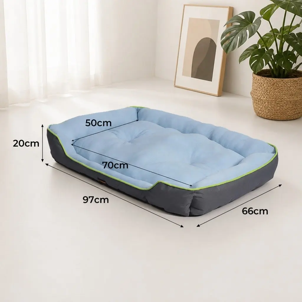 Pet Cooling Bed Grey Large Self Cooling Material Machine Washable