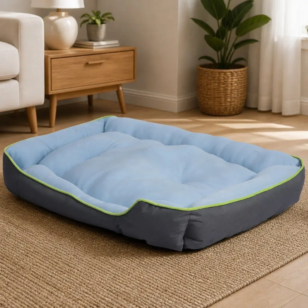 Pet Cooling Bed Grey Large Self Cooling Material Machine Washable