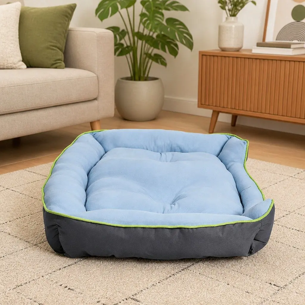 Pet Cooling Bed Grey Large Self Cooling Material Machine Washable