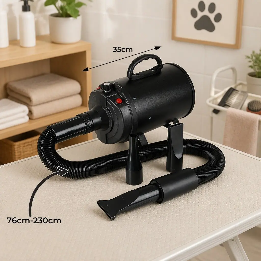 Quick and Easy Pet Hair Dryer with Adjustable Controls