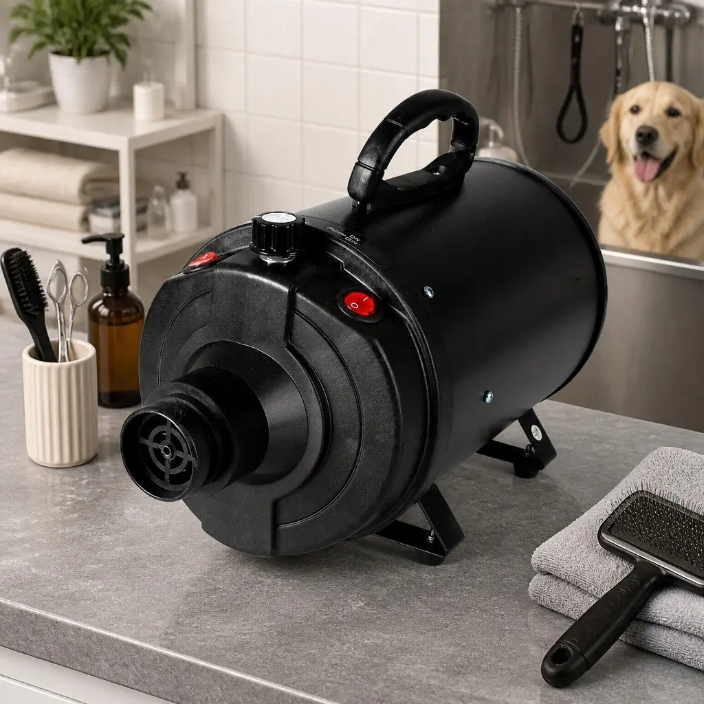 Quick and Easy Pet Hair Dryer with Adjustable Controls