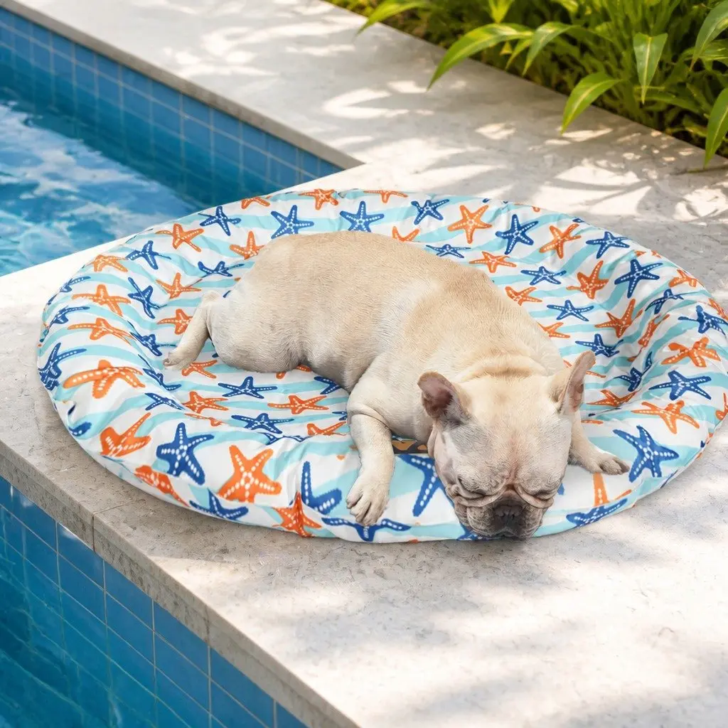 Pet Cooling Mat Cat Dog Bolster Large Self-Cooling Gel Pad Waterproof Portable